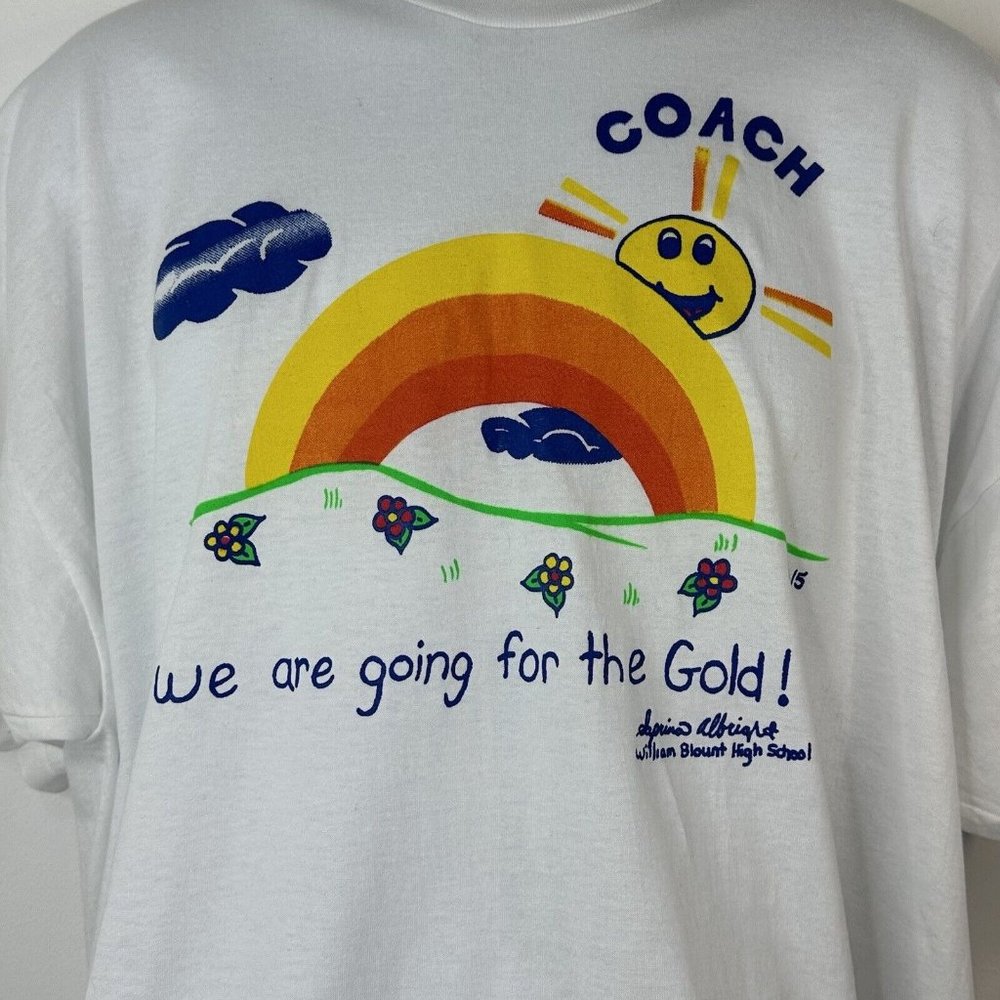 Vtg Special Olympics Tennessee Area 15 Coach Graphic T-shirt Single Stitch 90s